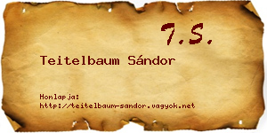 Teitelbaum Sándor névjegykártya