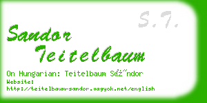 sandor teitelbaum business card